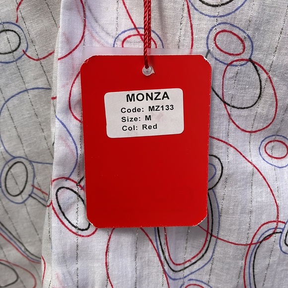 New with tags Monza Button up Long Sleeve Shirt Size M - Picture 3 of 5